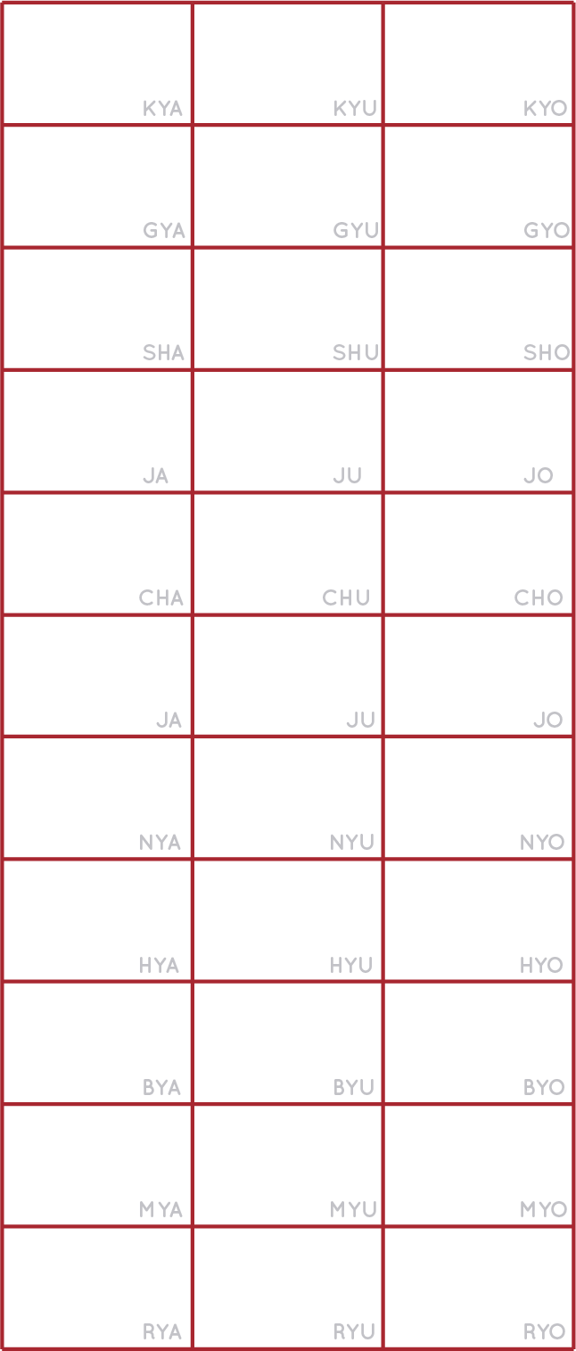 Junções do hiragana